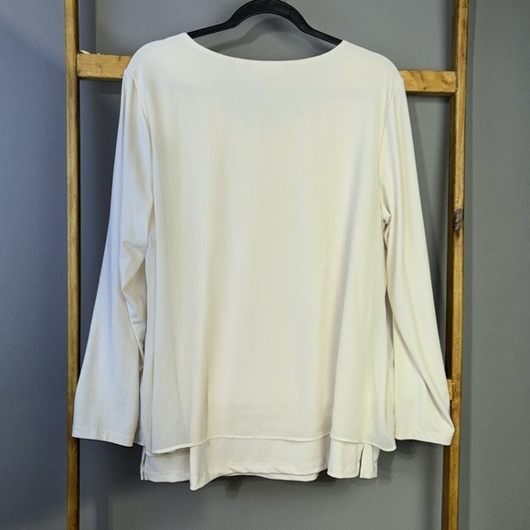 Susan Graver liquid knit long sleeve tunic. Size L. EUC. - Picture 3 of 6